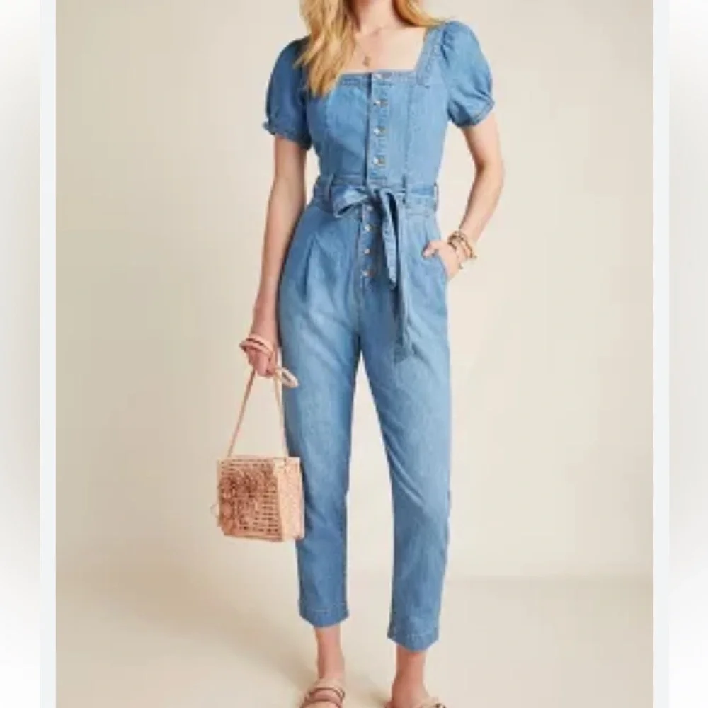 Anthropologie denim Jumpsuit - Picture 2 of 7
